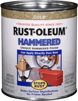 Qt. Gold Hammered Rust Preventative Brush Paint