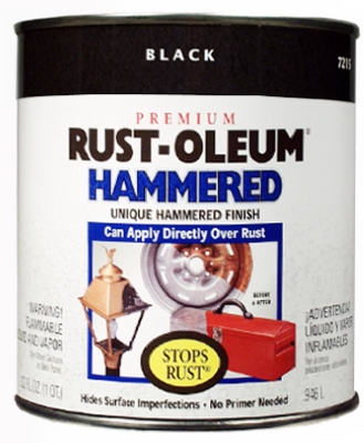 Qt. Black Hammered Rust Preventative Brush Paint