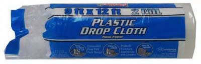 Heavy-Duty Plastic Dropcloth, 9 x 12-Ft.