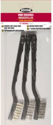 Wire Brush Set, Mini, Brass, 3-Pk.