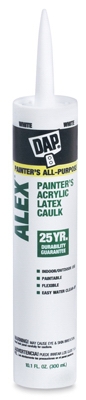 Alex Acrylic Latex Caulk, White, 10.1-oz.