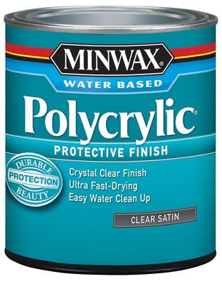 Polycrylic Protective Finish, Satin Clear, .5-Pint