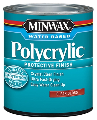 Polycrylic Protective Finish, Gloss Clear, .5-Pint