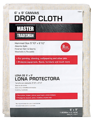 Canvas Dropcloth, 6 x 9-Ft.