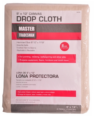 Canvas Dropcloth, 9 x 12-Ft.