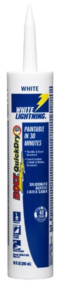 Bolt Siliconized Acrylic Latex Caulk, White, 10-oz.