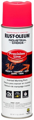 Marking Paint, Precision Line, Inverted, Aerosol, Fluorescent Pink, 17-oz.