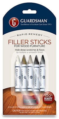 Wood Filler Sticks With Sharpener, 5-Pk.