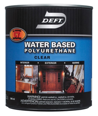 Polyurethane, Satin, Interior & Exterior, Water-Base, 1-Qt.