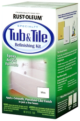 Tub & Tile Refinishing Kit, White, 2 Part, 32-oz.