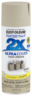 Painters Touch 2X Spray Paint, Satin Fossill, 12-oz.