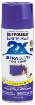 Painters Touch 2X Spray Paint, Gloss Grape, 12-oz.