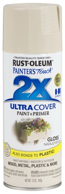 Painters Touch 2X Spray Paint, Satin Stone Gray, 12-oz.