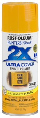 Painters Touch 2X Spray Paint, Gloss Marigold, 12-oz.