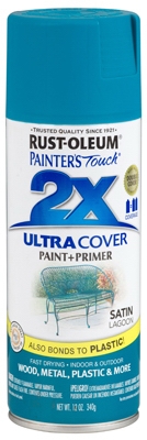 Painters Touch 2X Spray Paint, Satin Lagoon, 12-oz.