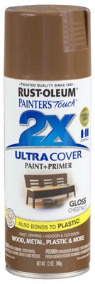 Painters Touch 2X Spray Paint, Gloss Chestnut, 12-oz.
