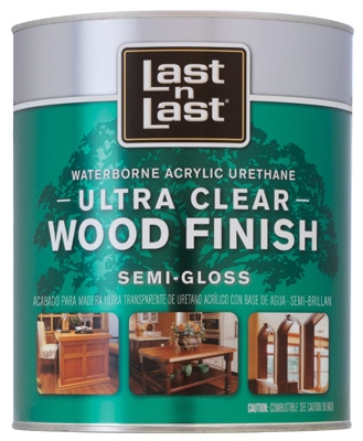 Waterborne Wood Finish, Ultra Clear, Semi-Gloss, 1-Qt.