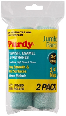 Jumbo Mini Roller Cover, Parrot, 4-1/2 x 1/4-In., 2-Pk.