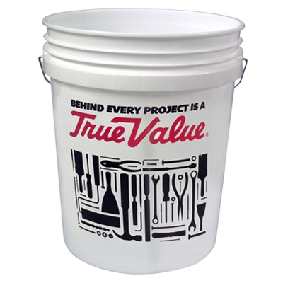 5-Gallon White Plastic Pail
