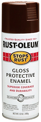 Stops Rust Spray Paint, Gloss, Kona Brown, 12-oz.