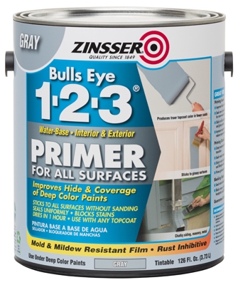 Bulls Eye 1-2-3 Primer, Gray, 1-Gal.