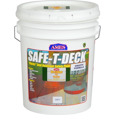 Safe-T-Deck Urethane Paint, Smooth Extra Hard Grey, 5 Gallon