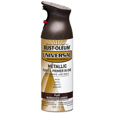 Metallic Spray Paint, Burnished Amber, 11-oz.