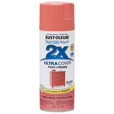Painters Touch 2X Spray Paint, Gloss Coral, 12-oz.