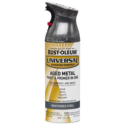 Metallic Spray Paint, Weathered Steel, 12-oz.