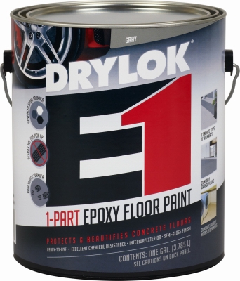 Epoxy Floor Paint, Gray Semi-Gloss, Gallon