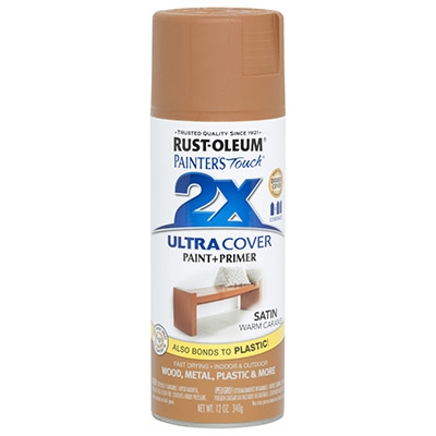 Painters Touch 2X Spray Paint, Satin Warm Carmel, 12-oz.