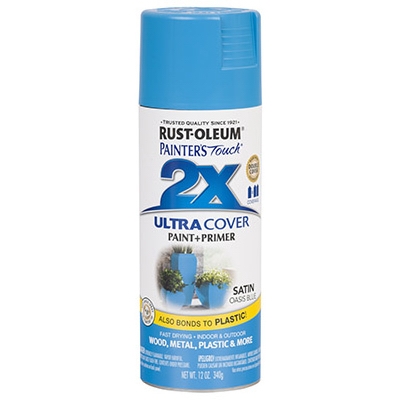 Painters Touch 2X Spray Paint, Satin Oasis Blue, 12-oz.