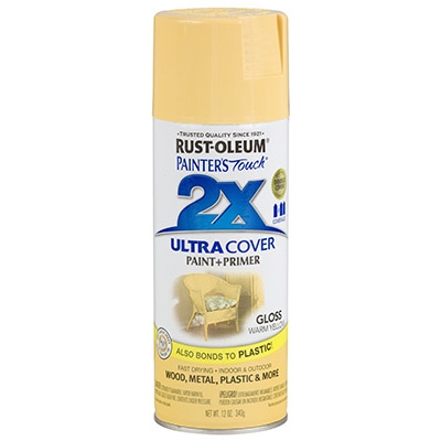 Painters Touch 2X Spray Paint, Gloss Warm Yellow, 12-oz.
