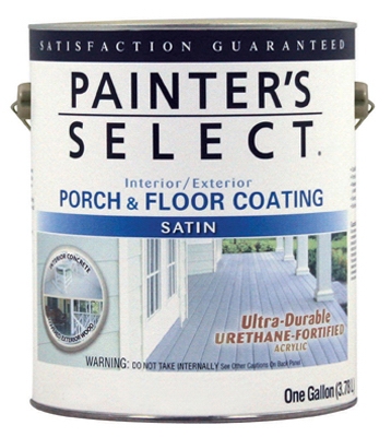 Exterior Satin Porch & Floor Coating, Urethane Fortified, Dark Gray, 1-Gal.