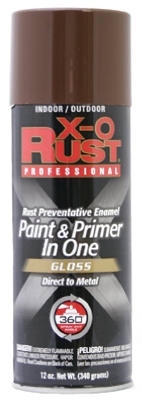 Anti-Rust Enamel Paint & Primer, Seal Brown Gloss, 12-oz. Spray