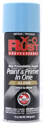 Anti-Rust Enamel Paint & Primer, Light Blue Gloss, 12-oz. Spray