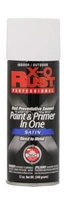 Anti-Rust Enamel Paint & Primer, White Satin, 12-oz. Spray