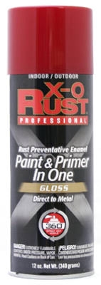 Anti-Rust Enamel Paint & Primer, Fiesta Red Gloss, 12-oz. Spray