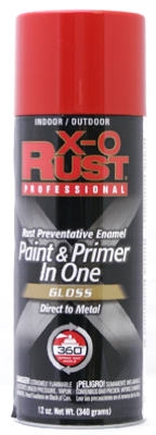 Anti-Rust Enamel Paint & Primer, Hot Red Gloss, 12-oz. Spray