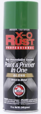 Anti-Rust Enamel Paint & Primer, Medium Green Gloss, 12-oz. Spray