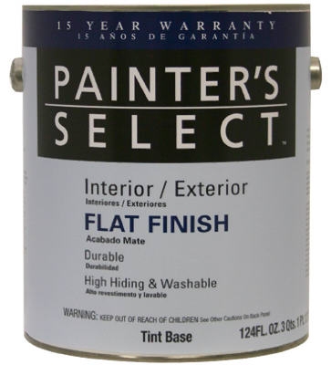 Acrylic Latex Paint, Flat Tint Base, 1-Gal.