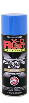 Rust Preventative Paint & Primer Spray Enamel, Safety Blue Gloss, 12-oz.