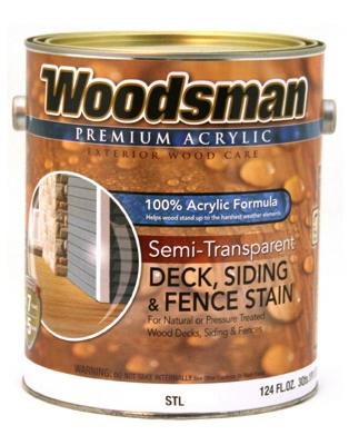 Acrylic Deck, Siding & Fence Stain, Semi-Transparent Light Base, 1-Gal.