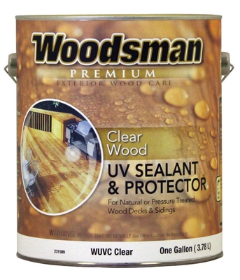 Wood UV Sealant & Protector, Acrylic, Amber, 1-Gal.