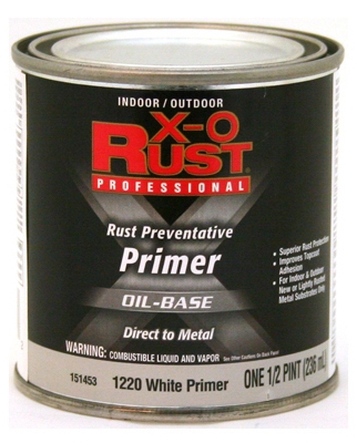 Metal Primer, Oil-Base, White, .5-Pt.