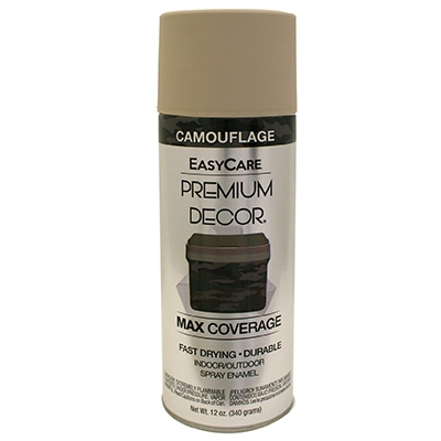 Spray Paint, Camouflage Flat Light Khaki, 12-oz.