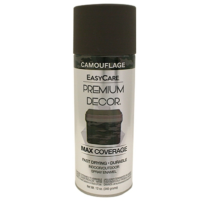 Spray Paint, Camouflage Flat Dark Brown, 12-oz.