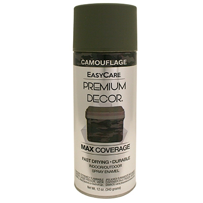 Spray Paint, Camouflage Forest Green, 12-oz.