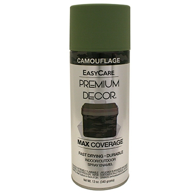 Spray Paint, Camouflage Miltary Green, 12-oz.