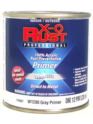 Metal Primer, Water-Base, Gray, .5-Pt.